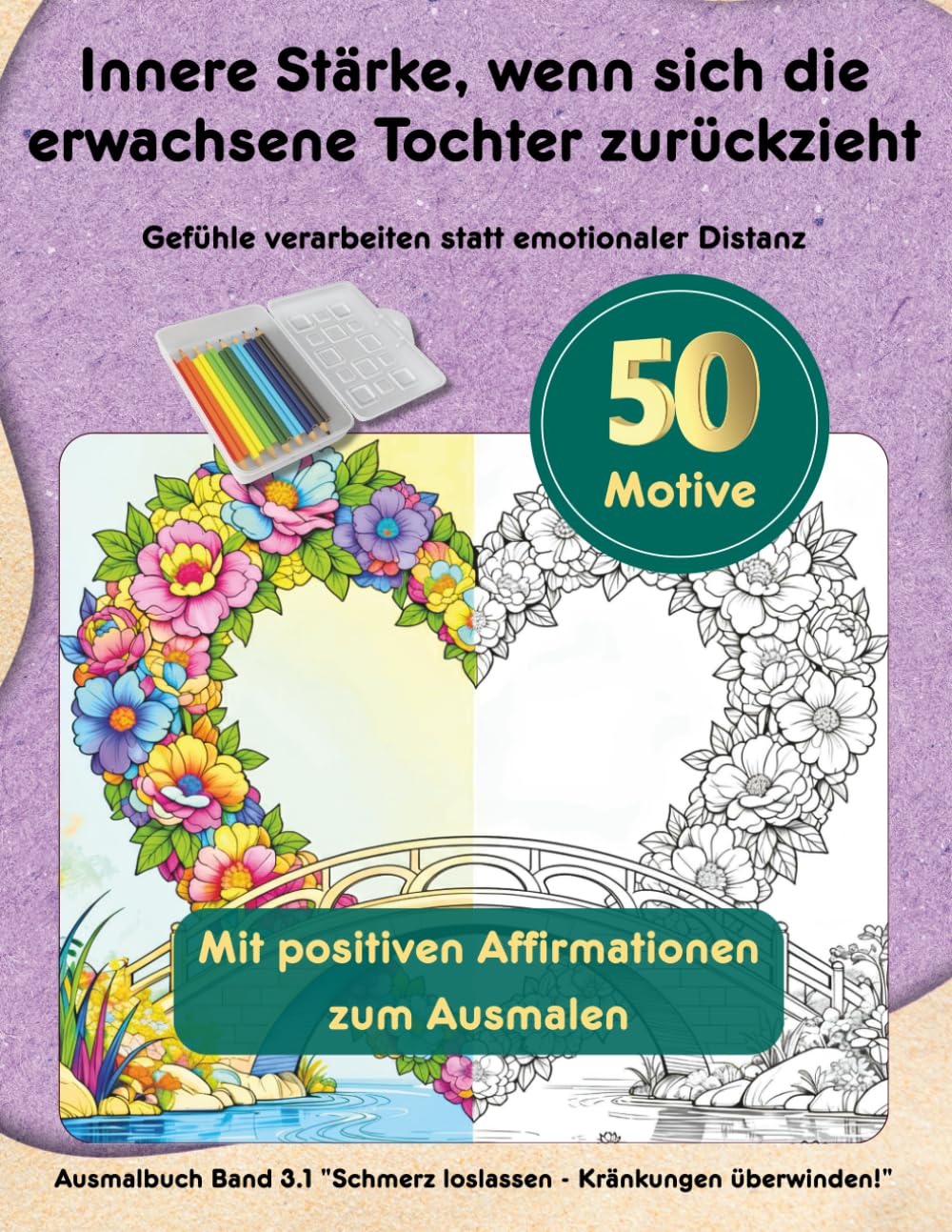 Malbuch für Mütter - Innere Stärke, wenn sich die erwachsene Tochter zurückzieht: Gefühle verarbeiten statt emotionaler Distanz - Band 3.1 "Schmerz ... (Hilflosigkeit überwinden, Ruhe finden!)