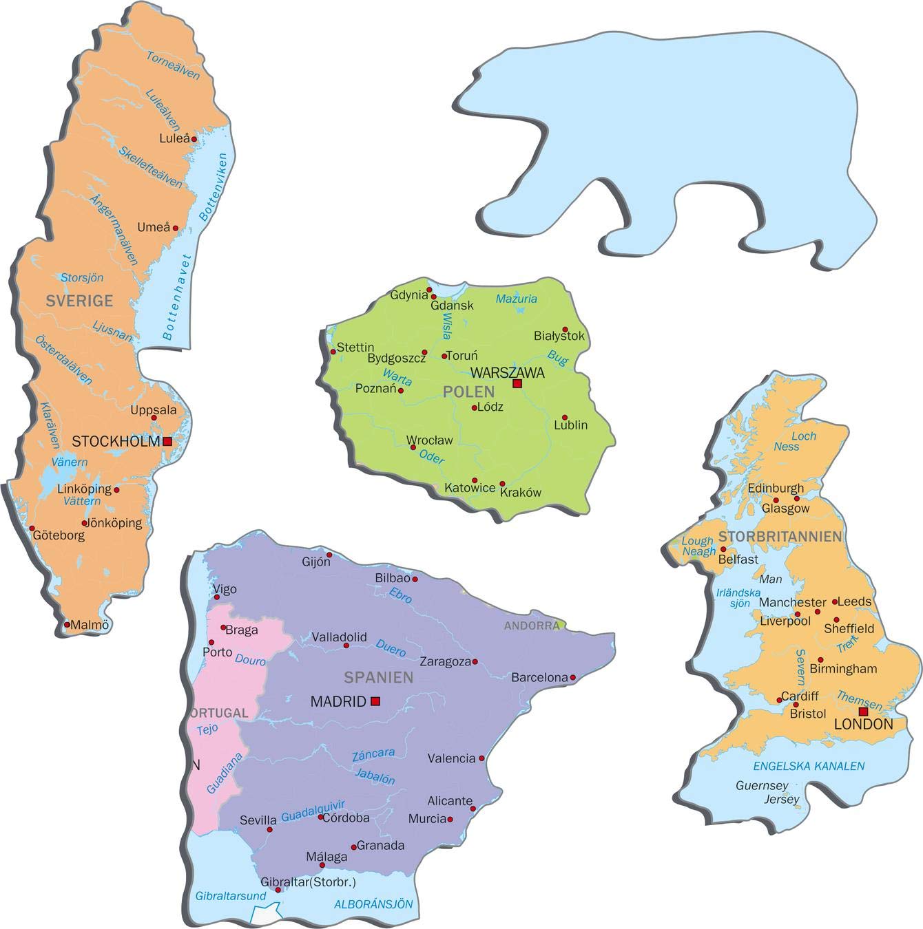 Larsen K2 Puzzle Éducatif Carte Politique de l'Europe – Pays, Capitales & Drapeaux – Puzzle Cadre en Carton Épais 48 Pièces – Apprentissage Géographie Larsen K2 Puzzle Éducatif Carte Politique de l'Europe – Pays, Capitales & Drapeaux – Puzzle Cadre en Carton Épais 48 Pièces – Apprentissage Géographie