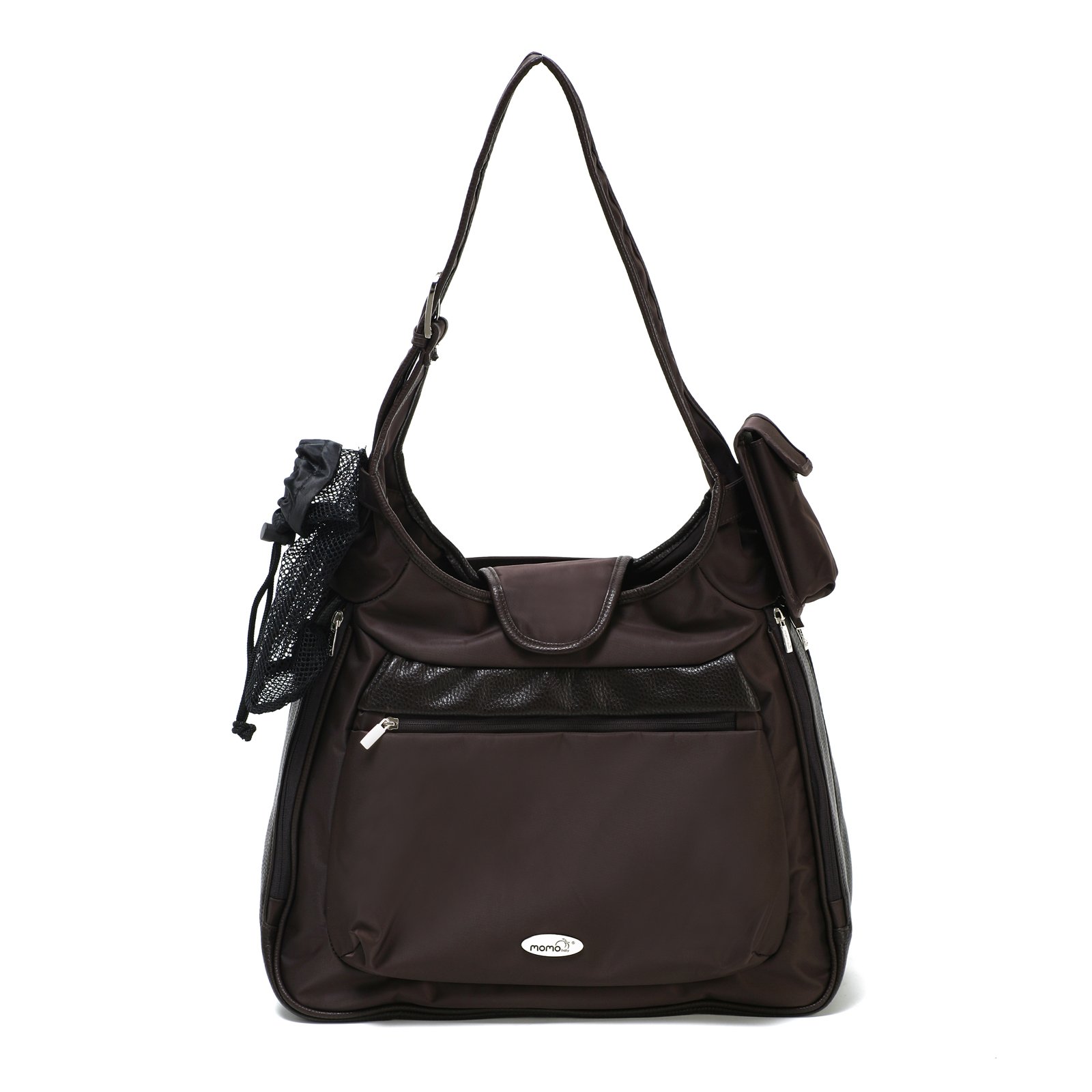 Momo Baby Shoulder Bag Diaper Bag, Brown-picture-33