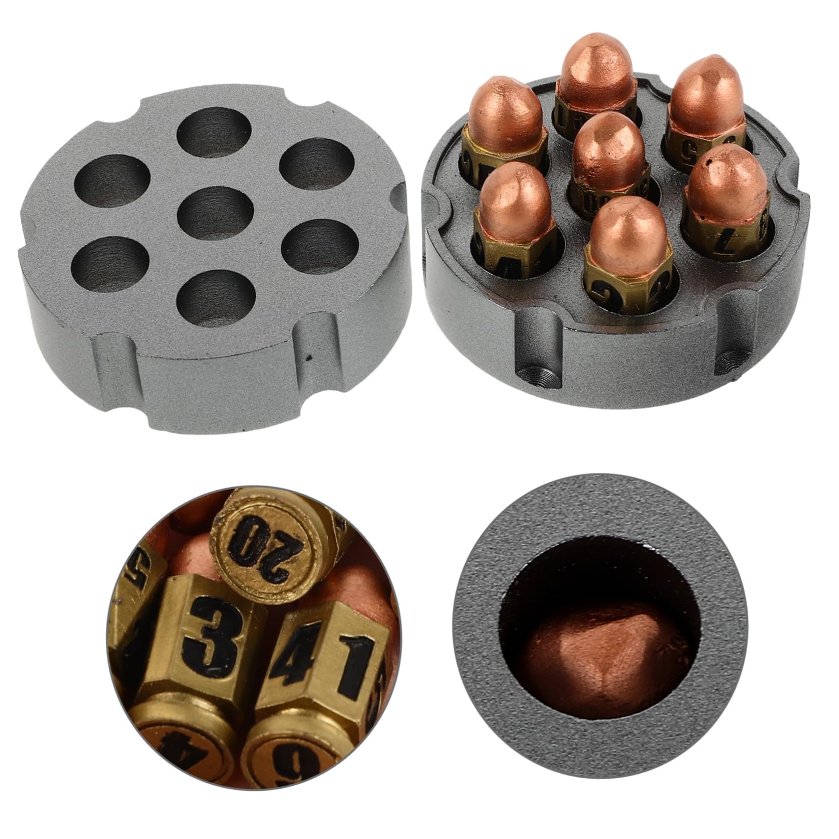 Toyvian Set di Dadi da Gioco di Ruolo in Resina, con Base, Numeri Grandi, Leggeri e Portatili, per Giochi da Tavolo e Feste