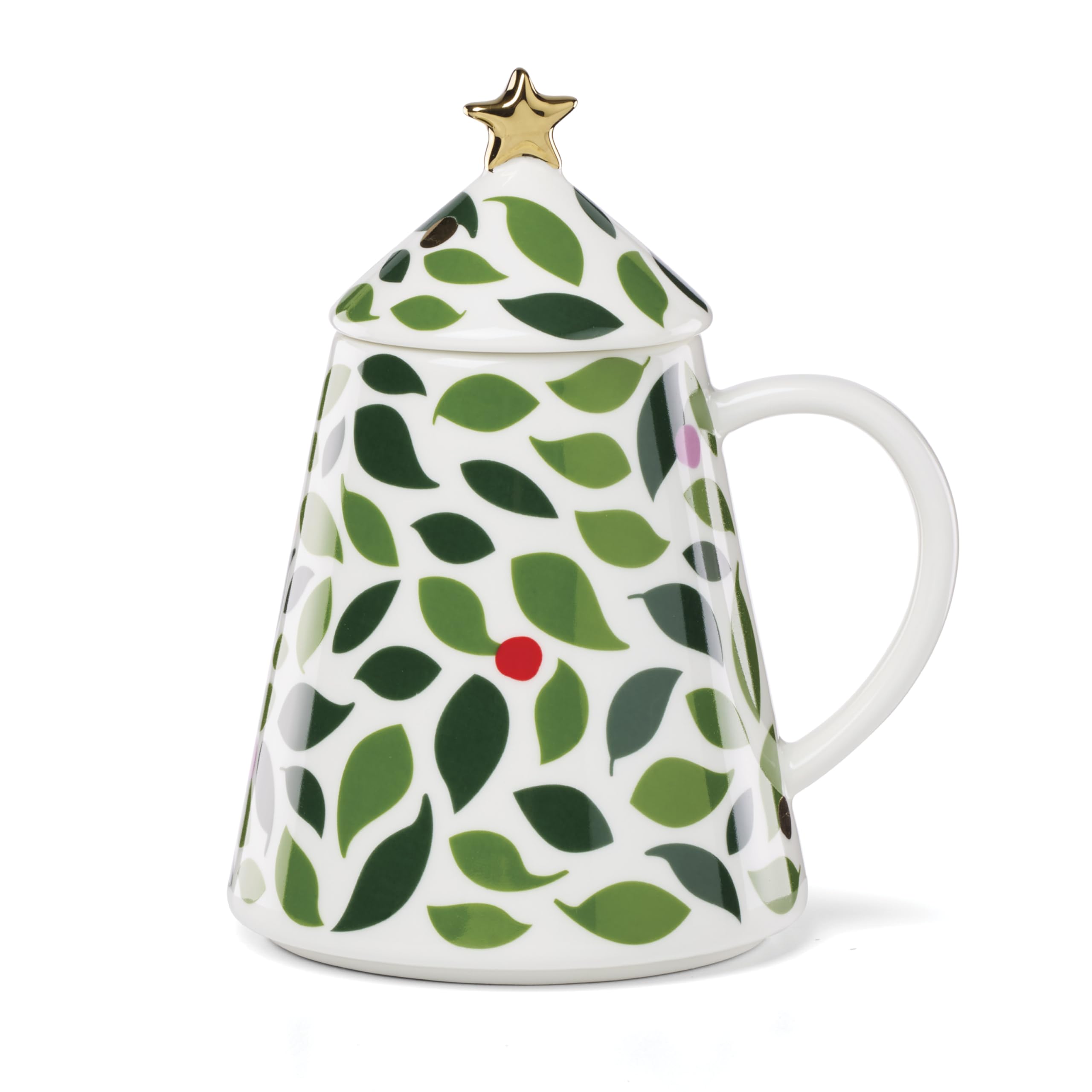 kate spade new york Evergreen Figural Tree Christmas Mug with Lid