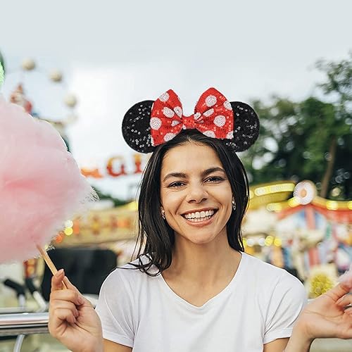 Miniatura 46 de Diadema con orejas de ratón de Minnie de leopardo, decoración de fiesta, diadema de orejas de ratón para disfraz de Halloween, accesorios para el 2