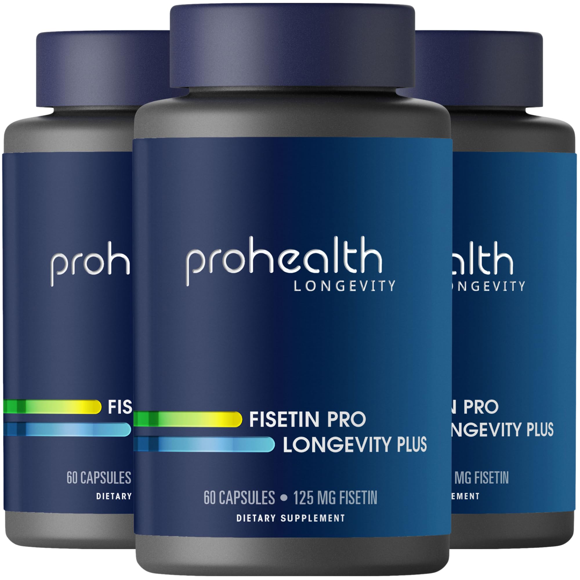 ProHealth Fisetin Supplement Pro Longevity Plus, 60 Capsules (3-Pack), Advanced Formula for Longevity, Brain & Cellular Health 60 Count (Pack of 3)