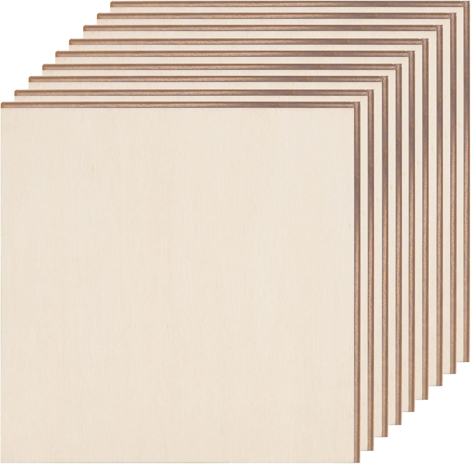 incomplete 10 Pack Basswood Plywood Sheets 6 x 6 x 1/5 Inch-5 mm Thick Basswood Plywood Board Wood Squares Sheets Natural Unfinished Wood for Crafts, Painting, Model Making, Wood Burning and Laser Projects 12 Pieces 6x6 inches