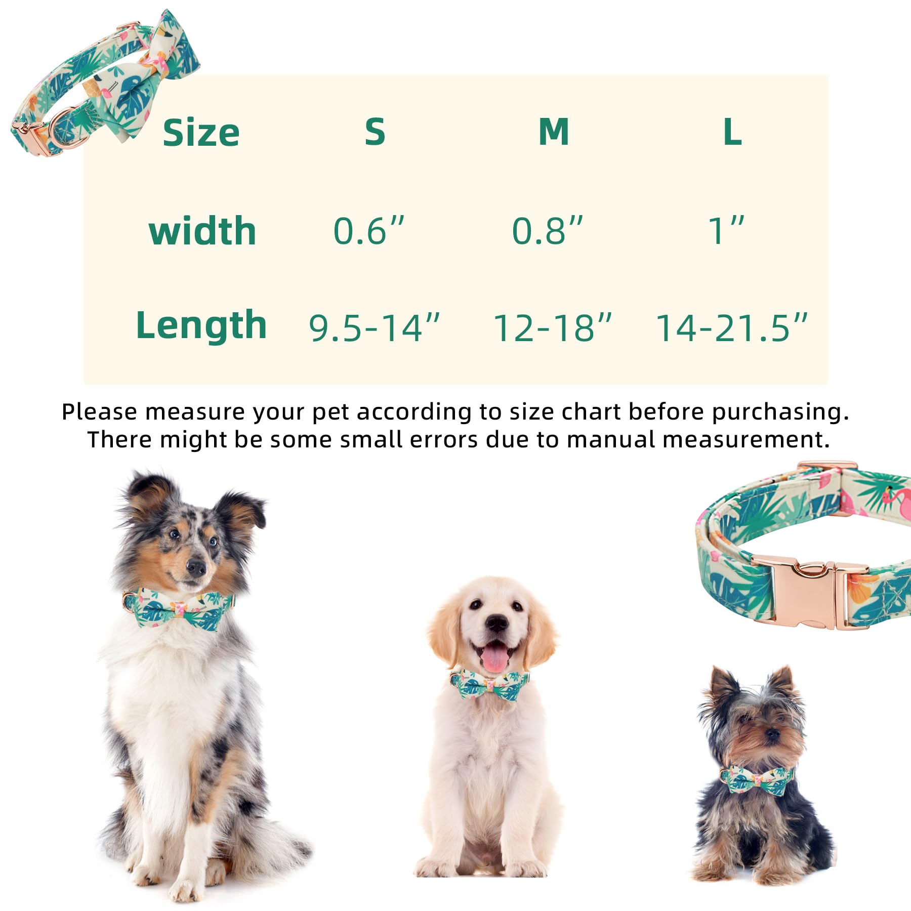 Verstellbares Hundehalsband mit Fliege und niedlichem Muster, für Frühling und Sommer, weiches Haustierhalsband für kleine, mittelgroße und große Hunde