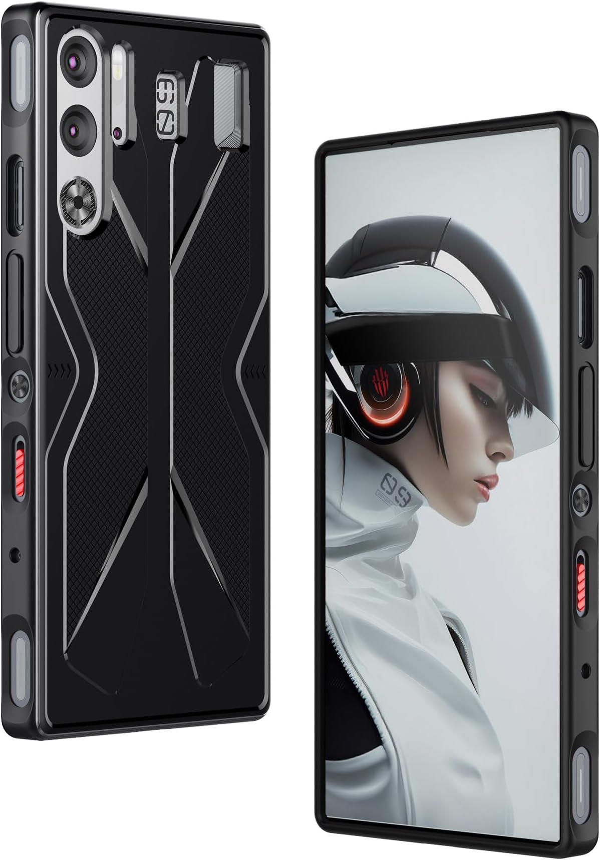 Case for Red Magic 9 Pro/9S, Flexible TPU Cover Anti-Scratch Shockproof Phone Case for Nubia RedMagic 9 Pro/9S, Black