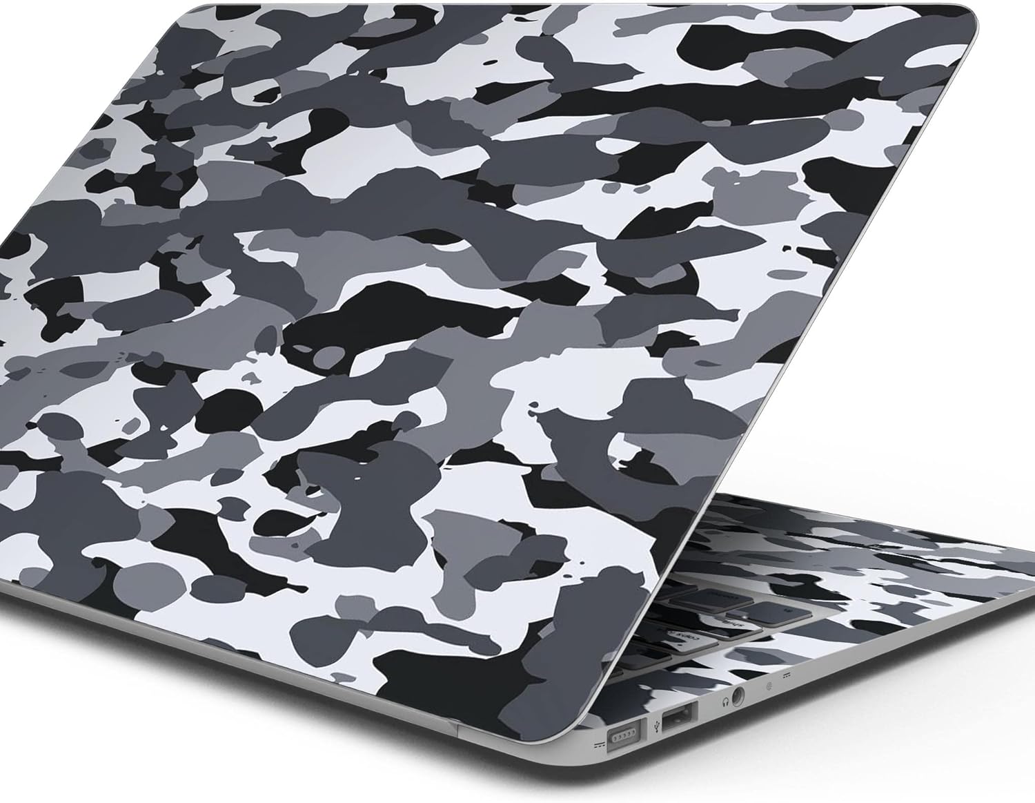 DesignSkinz - Traditional Black & White Camo - Full-Body Wrap Protective Decal Skin Kit Compatible with MacBook 14" Pro M1 (A2442)
