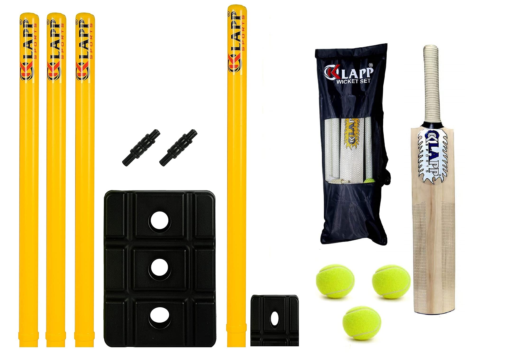 Plastic Wicket Set with Tennis Bat and Three Tennis Ball (2021 New Cricket Selection) (Size-7)-image-33