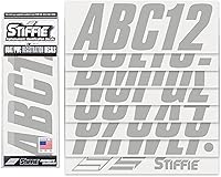 Vista 2 de STIFFIE Shift Silver 3" Boat & PWC Registration Decals • Etiquetas Adhesivas Letras Números