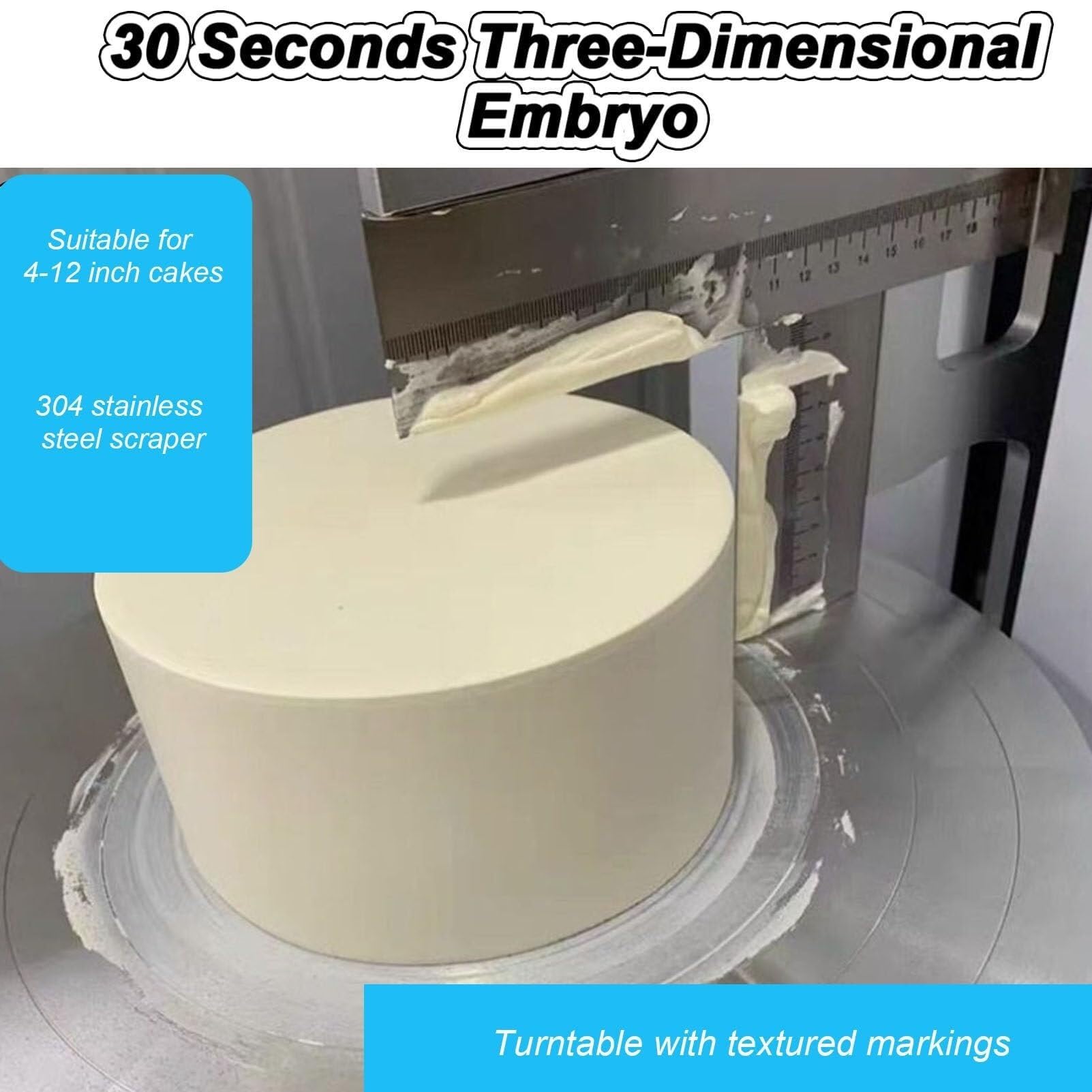 Esparcidor de crema de mantequilla for pastel de cumpleaños de 4-12 pulgadas, máquina semiautomática de glaseado for pastel de cumpleaños, máquina de llenado de recubrimiento for esparcir crema de pas