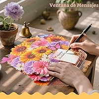 Vista 8 de Tarjetas de cumpleaños con música y luces, tarjeta desplegable de feliz cumpleaños, girasol y mariposa, ramo de flores de tamaño real de 10