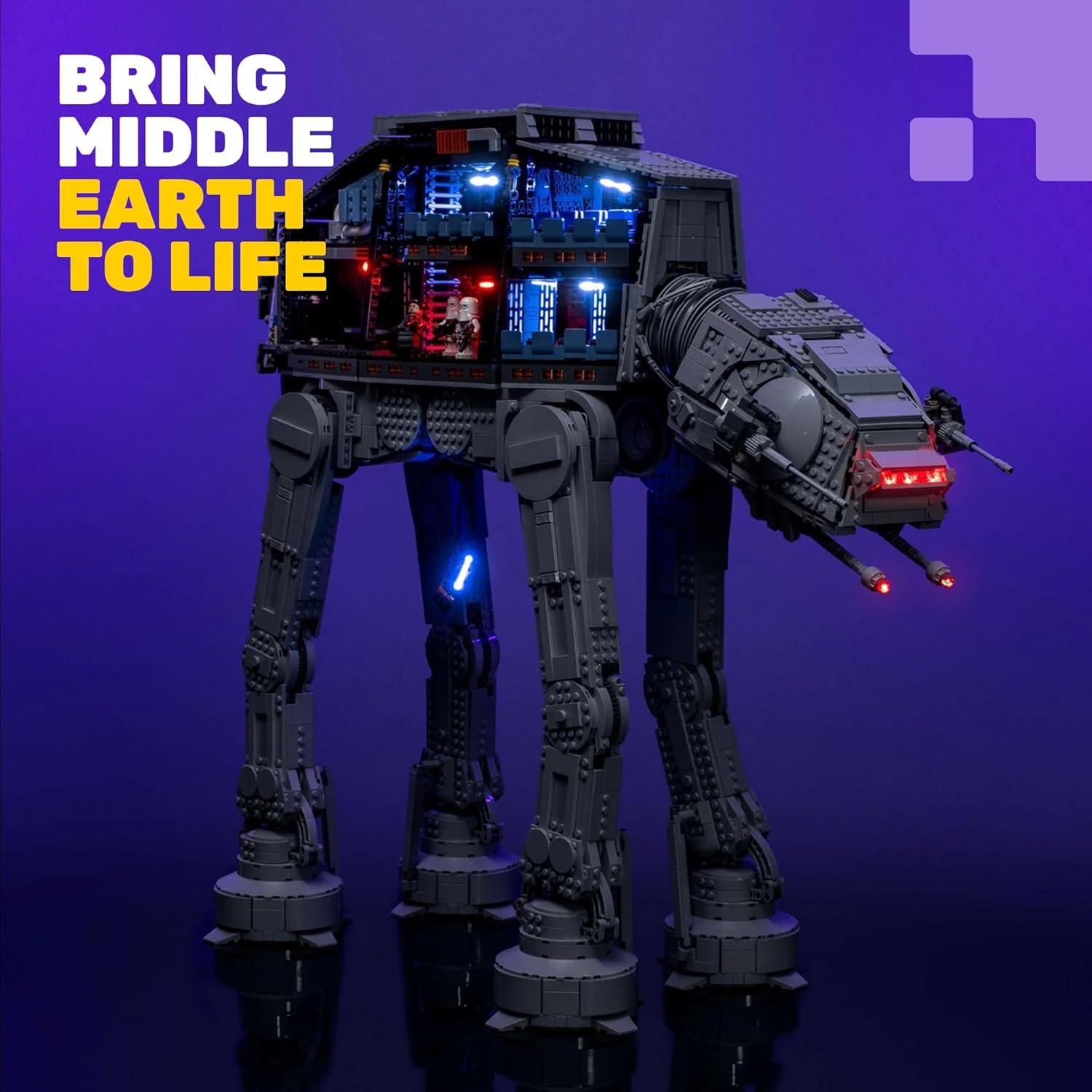 LED Light Kit Compatible with Lego Star Wars UCS at-at 75313 – Lighting Set for Lego 75313 Model (Model Not Included