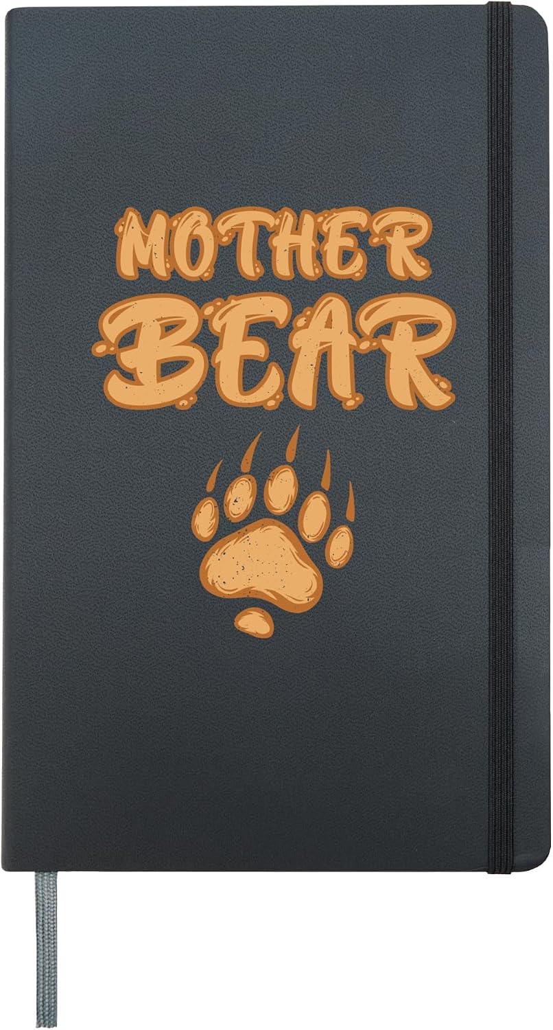 Soon to be Mama MOTHER BEAR Funny Baby is coming Hardcover Journal, Black