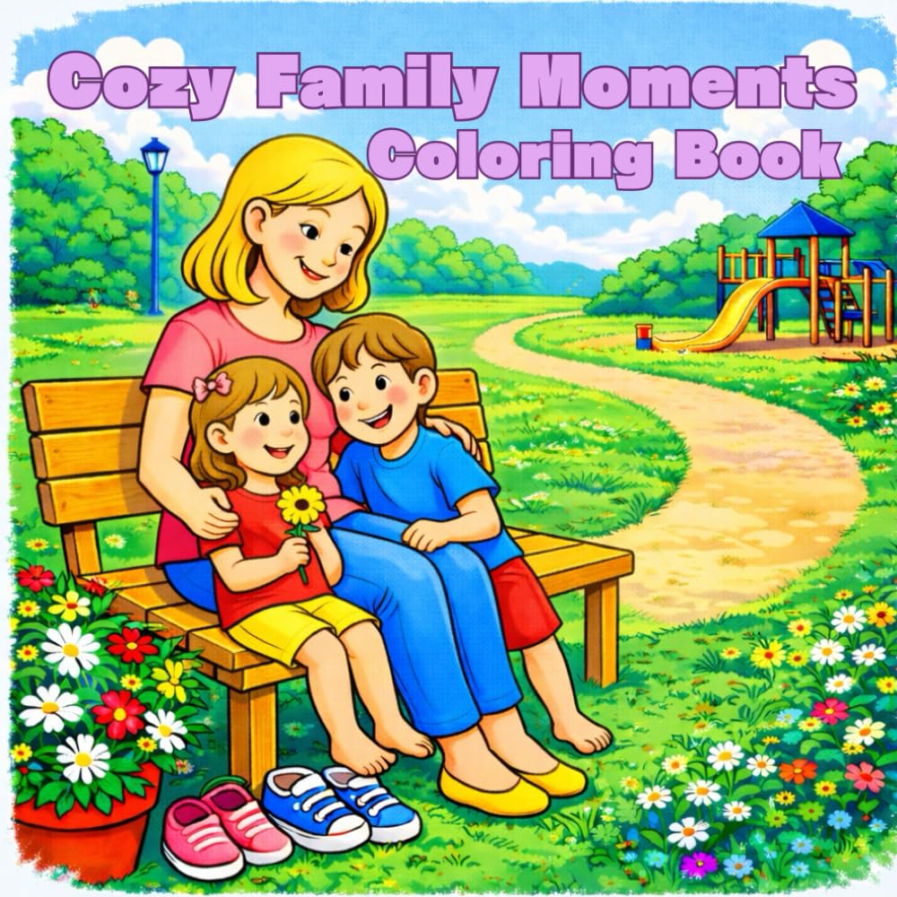 Cozy Family Moments Coloring Book: Bold and Easy Coloring for Relaxation, Stress Relief, and Simple Cozy Scenes for Adults and Seniors