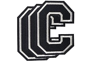 Captain Letters I Letter Embroidered Iron On Patches to Sew, 1