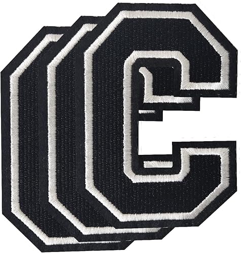 Miniatura 91 de Parches de letras para planchar de 3.1 pulgadas, parche de letras individuales bordadas para ropa, vestido, sombrero, jeans, accesorios