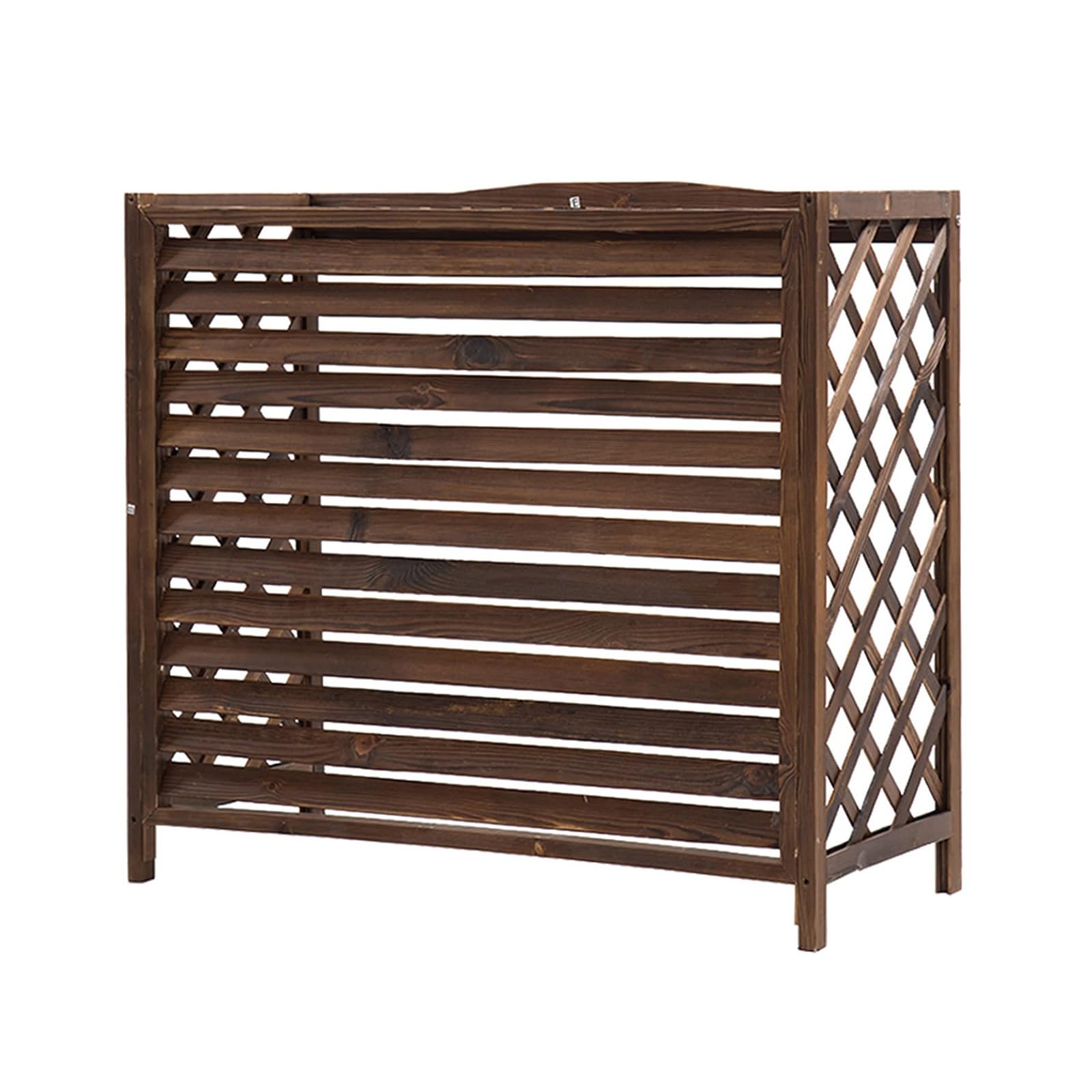 QYMYOZ Outdoor Fence Wooden Air Conditioning Cover & Flower Stand Protective Grilles for Garden Terrace Balcony 81x30x72cm (115x54x95cm)