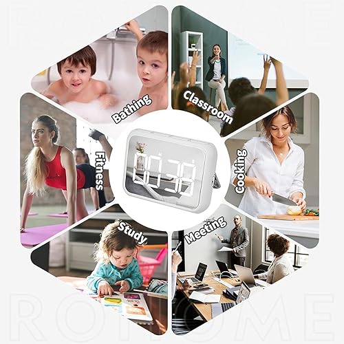 Miniatura 10 de Cronómetro digital con temporizador visual de gran pantalla para cocina, profesores, escuela, aula, cocina, cuenta regresiva de 99 minutos,