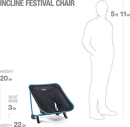 Miniatura 2 de Helinox Incline Festival - Silla plegable ajustable para exteriores, para eventos, color negro