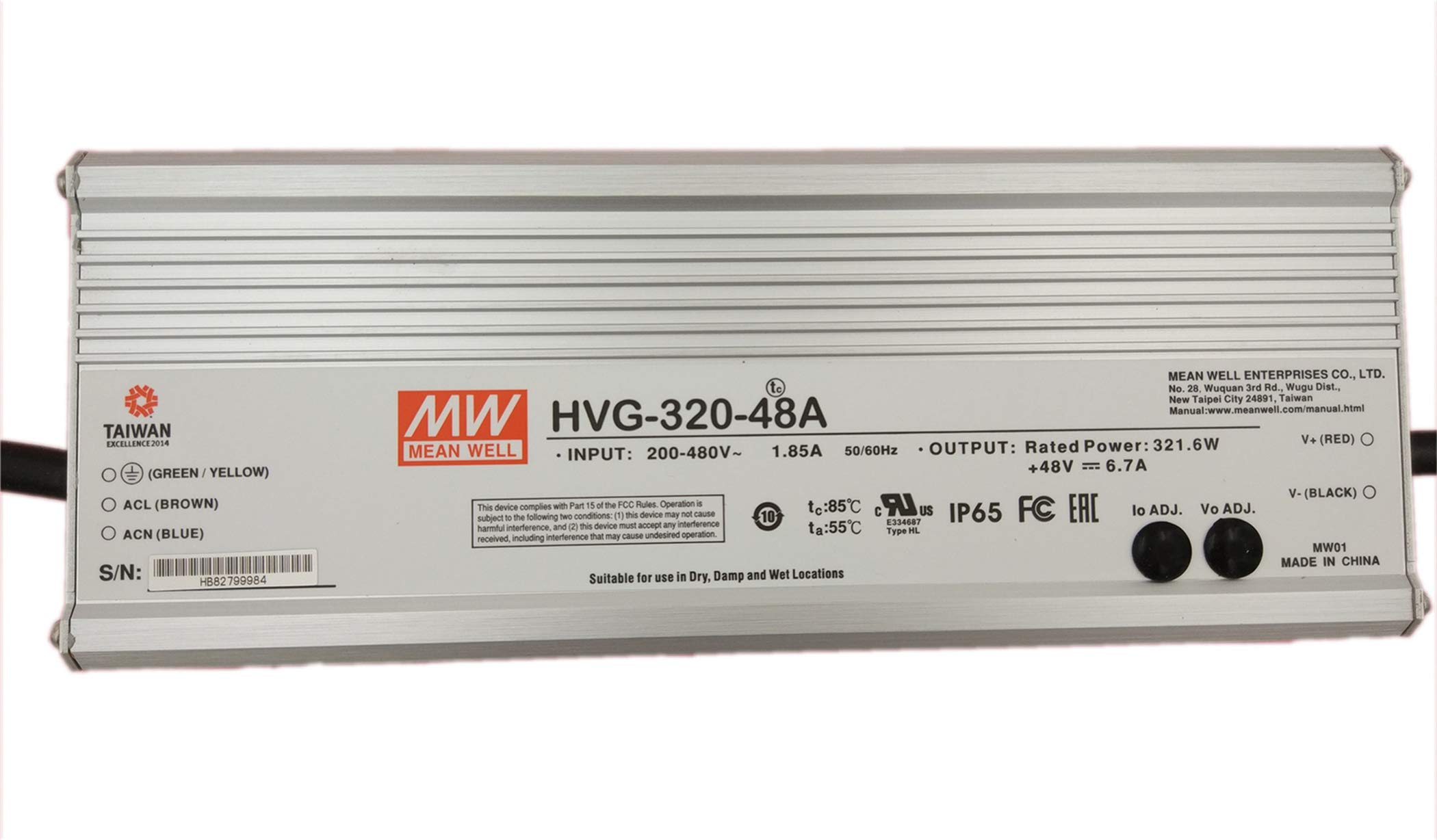 Amazon.com: MW Mean Well Original HVG-320-48A 48V 6.7A 320W