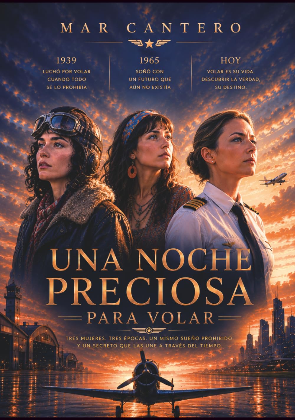 Una noche preciosa para volar: Una conmovedora historia sobre las primeras mujeres piloto españolas. Tres mujeres. Tres épocas. Un mismo deseo: volar.