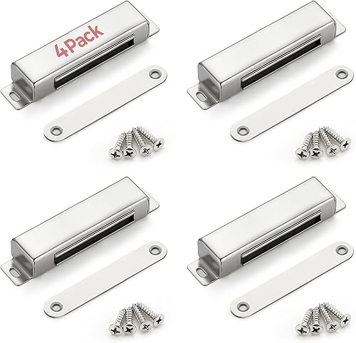 Ravinte Imanes para puerta de armario, cierre magnético fuerte de 90 libras, cierre magnético resistente, cierre magnético para puerta de armario,