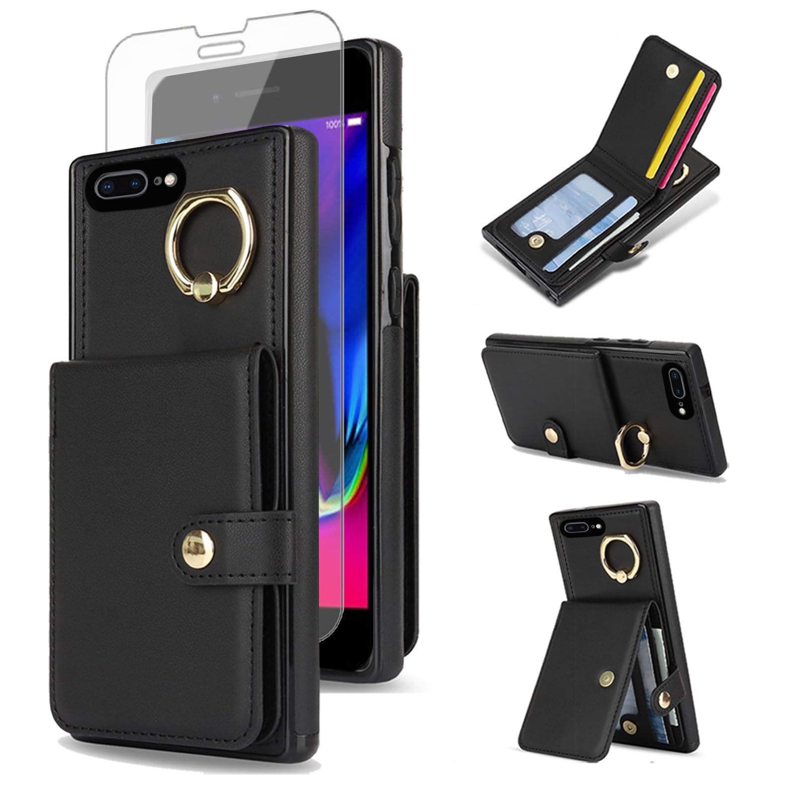 Asuwish Custodia a portafoglio per iPhone 14 Plus da 6,7 pollici