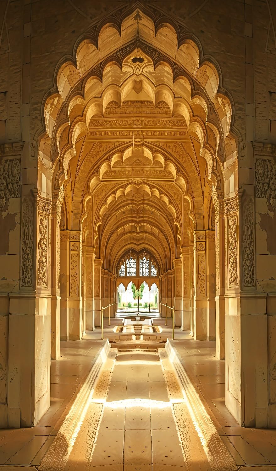 Interior Palace Architecture Vintage Art Photography Backdrops Curtain Cloth Birthday Background Seamless Photo Booth Prop Backdrop Size 8Feet Height & 5Feet Width(8 * 5)