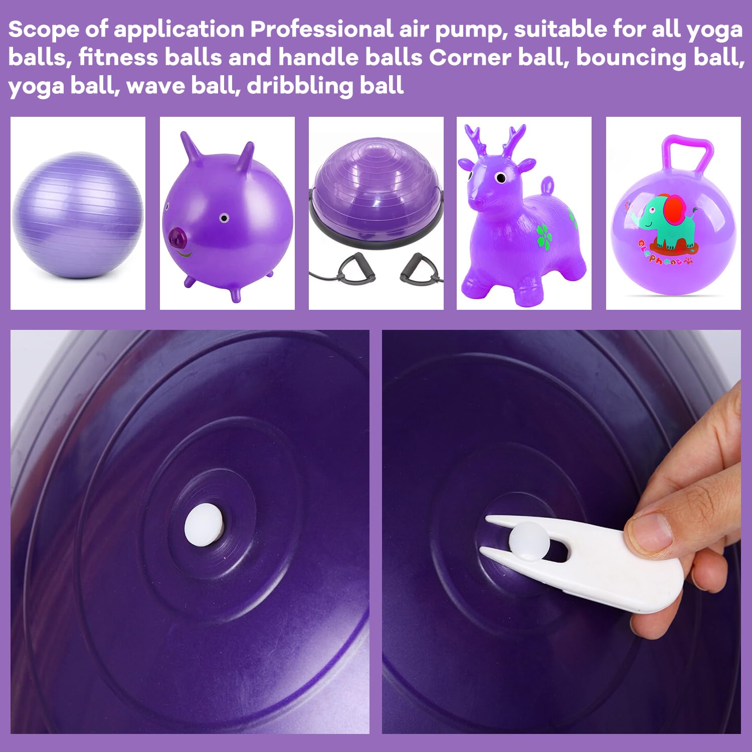 24 stuks yoga bal plug, yoga bal luchtstop luchtplug, luchtstopper plug ventiel mondstukken pin, oefening bal plug vervanging kit, yoga bal plug oefening bal plug met 4 stuks verwijderingsapparaten