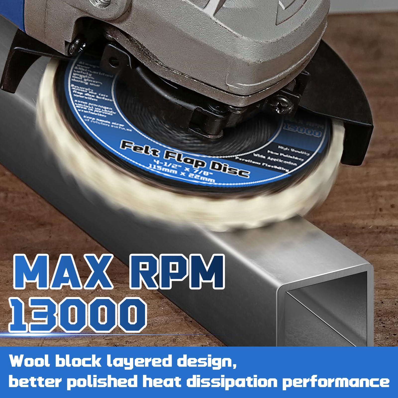 Wool Felt Polishing Discs - Restore Shine! -3