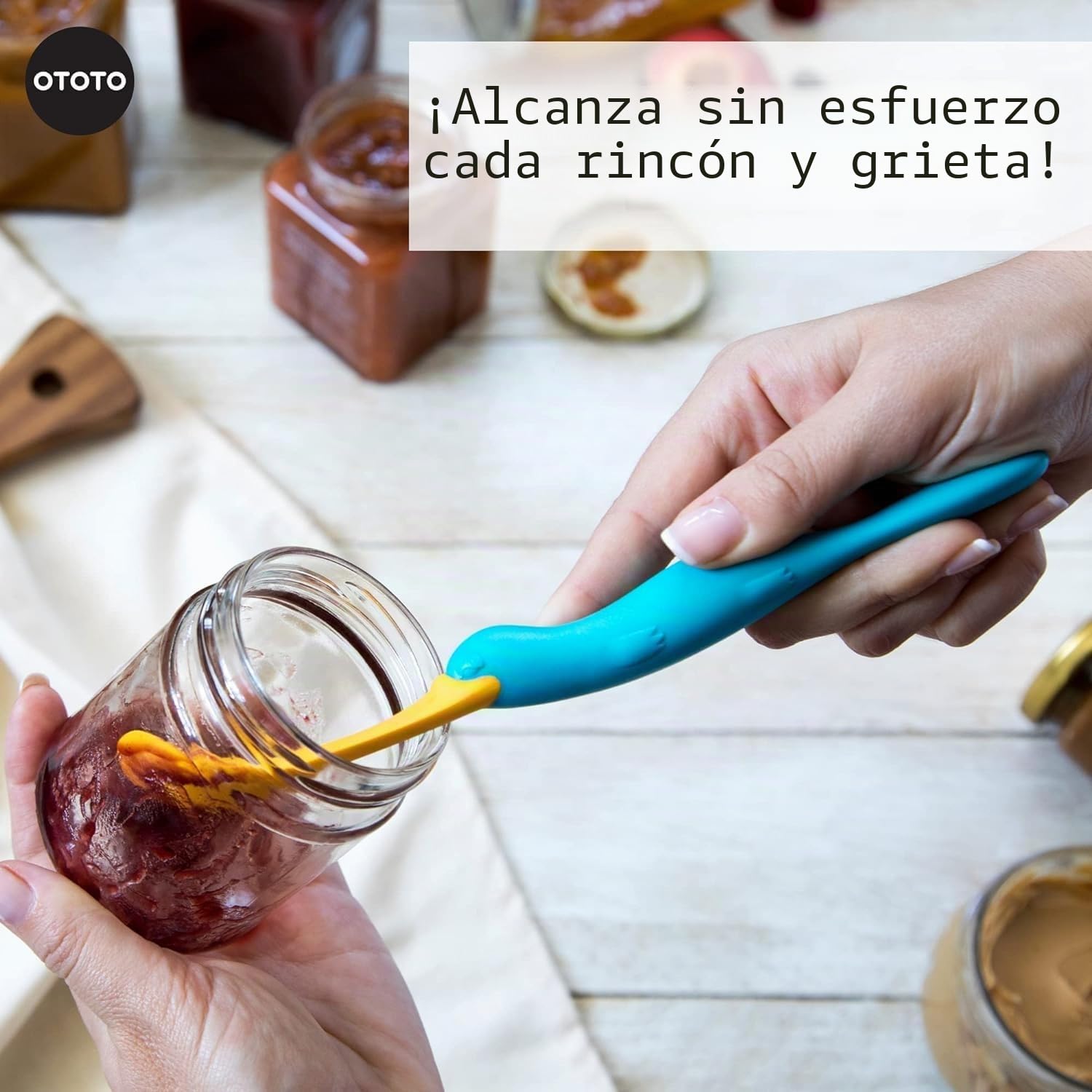 OTOTO Cuchillo Mantequilla Splatypus - Utensilios de Cocina Originales Sin BPA y 100% Aptos para Alimentos - Divertido Cuchillo Untar - Regalo Original para Untar Crepas y Llegar al Fondo del Tarro