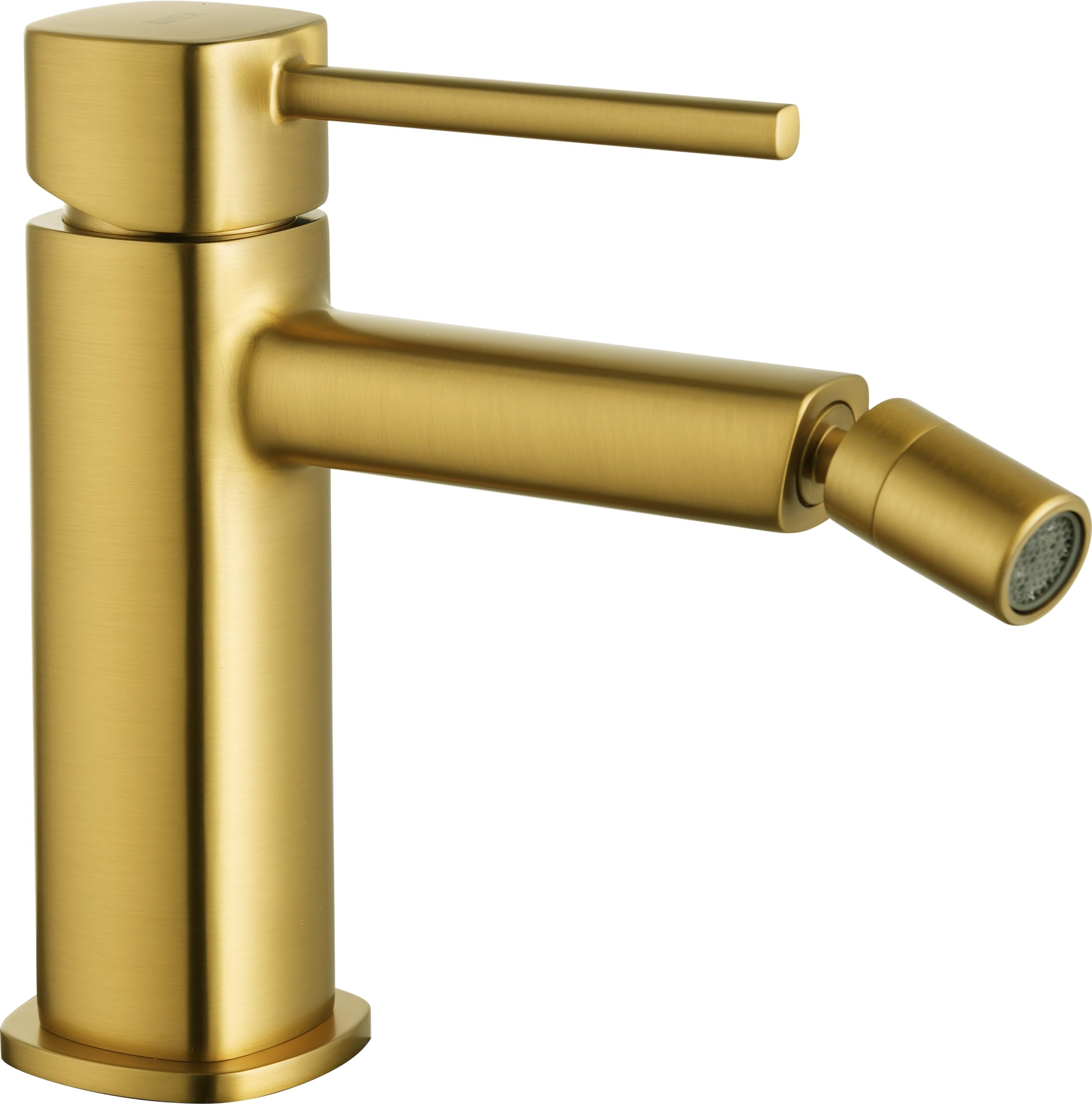 IMEX Bidet Złoty kran łazienkowy, jednouchwytowa bateria łazienkowa, szczotkowane złoto, bateria bidetowa z mieszaczem ciepłej i zimnej wody, bateria bidetowa, bateria Bidet, łatwa instalacja, seria