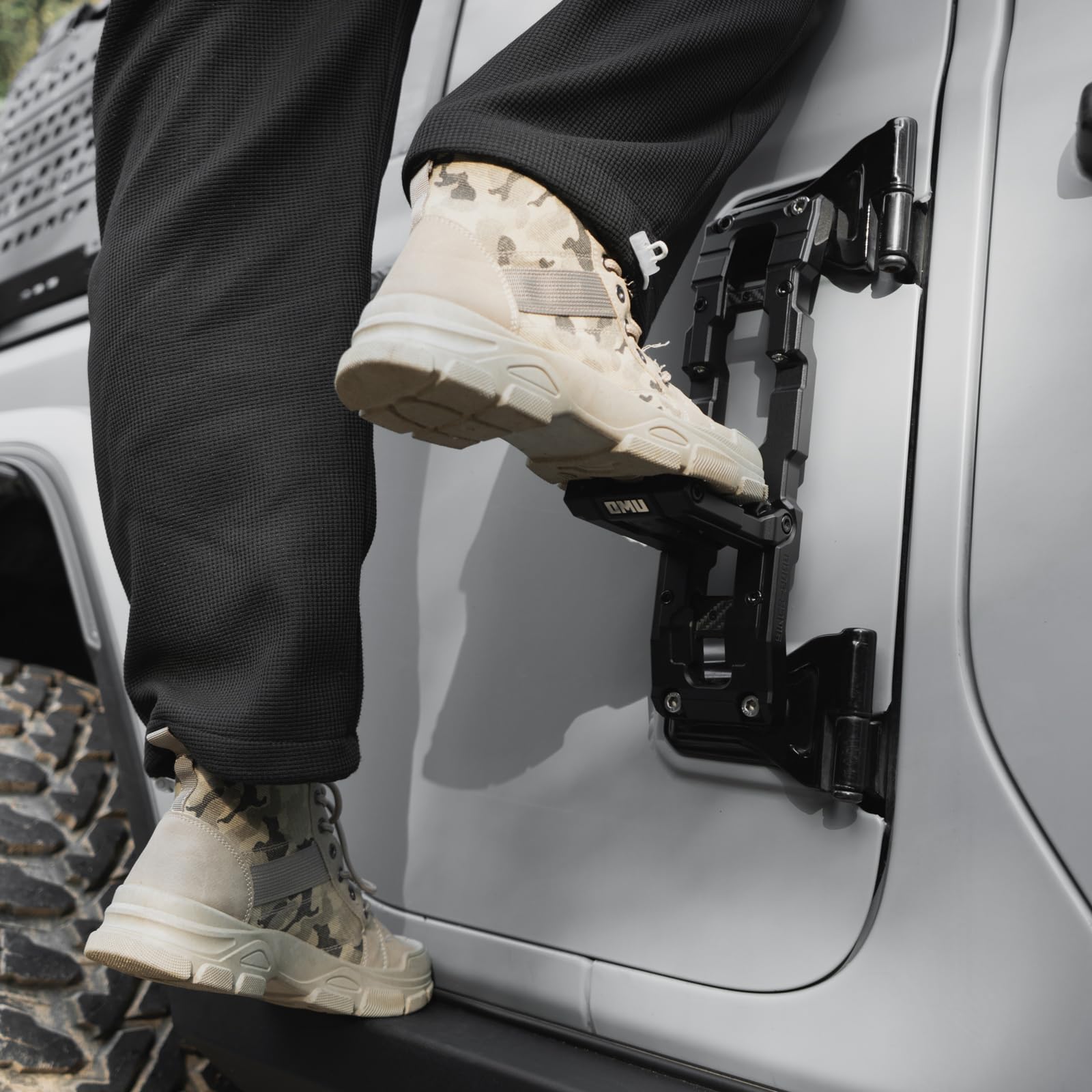 FUNY ドアヒンジステップ アルミ 折り畳み フットペダル