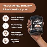 Organic Mushroom Poudre - 10-in-1 Complexe - Mélange de poudre de supplément de champignons pour la mémoire, Focus & Soutien immunitaire - Mélange de champignons pour café, eau, smoothies - 8oz