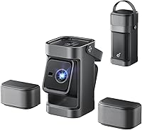 soundcore Nebula P1 Portable Google TV Projector: 650 ANSI Lumens, 1080P, Detachable Dolby Speakers, Built-in Gimbal, 180" Screen