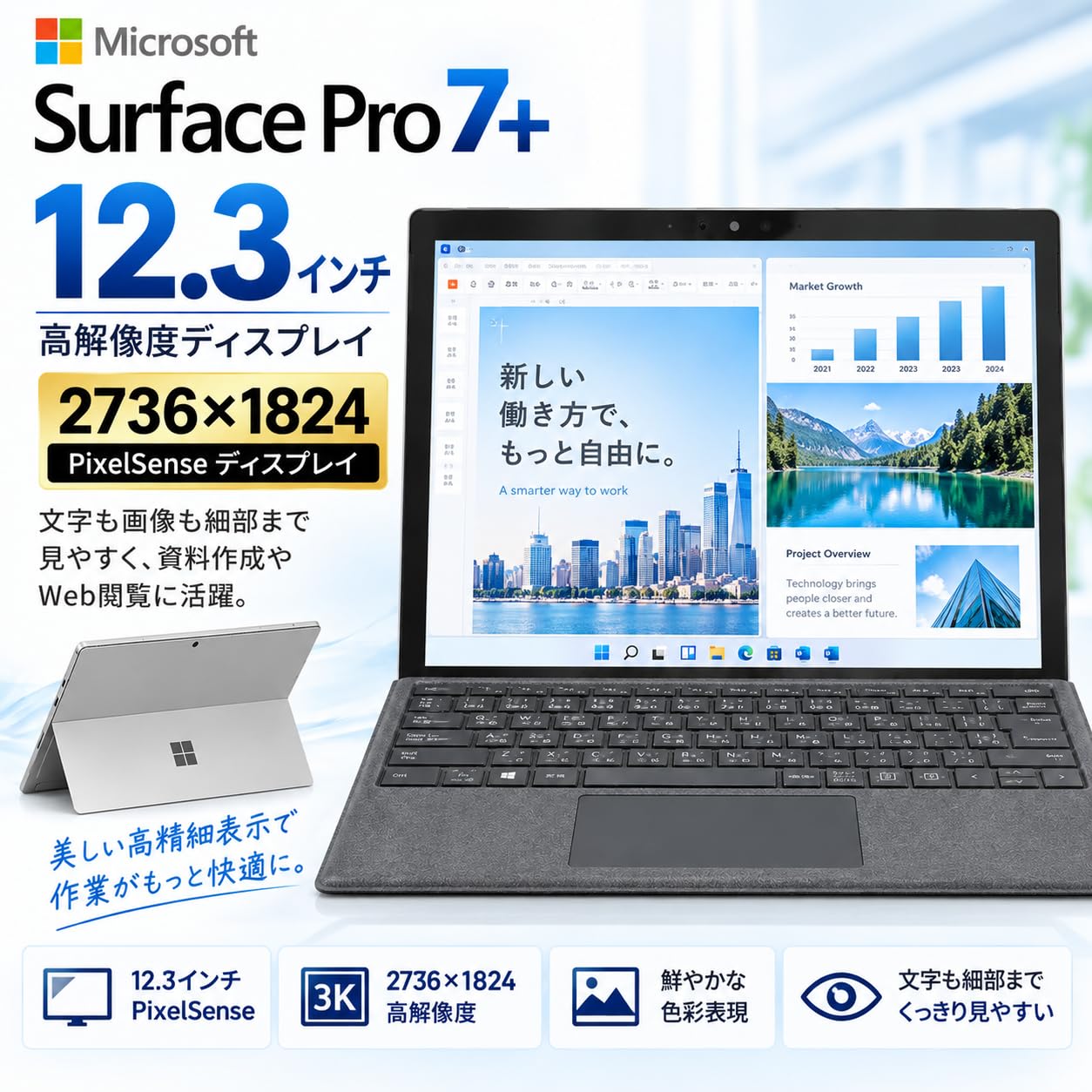 Amazon.co.jp: 【整備済み品】 中古Surface Pro7+ 1960/1961タブレット