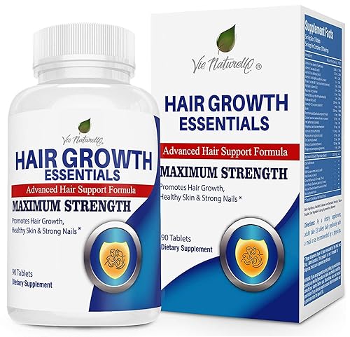 Suplemento Hair Growth Essentials para caída del cabello, tratamiento avanzado para crecimiento del cabello con 29 vitaminas fuertes y nutrientes