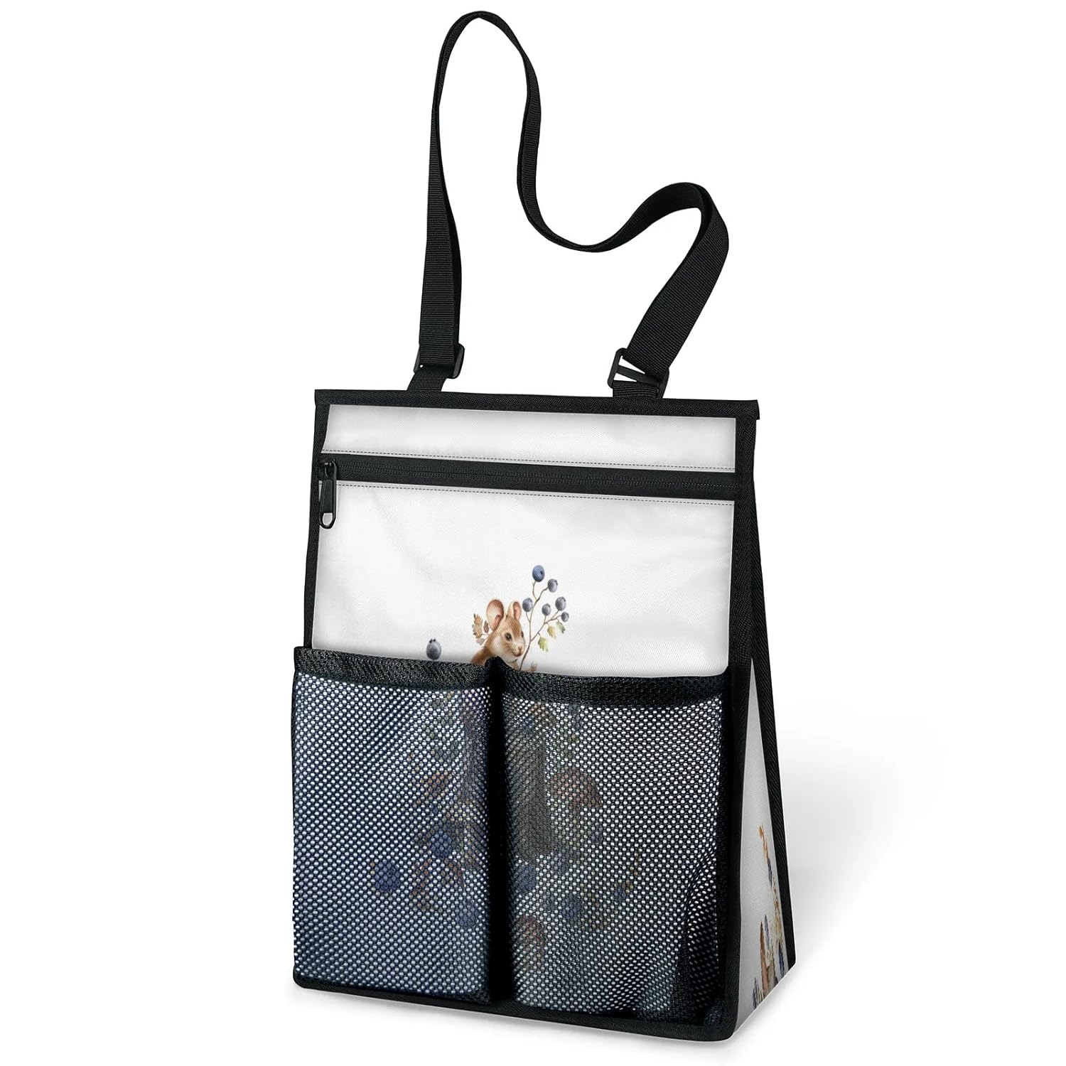 Ourtheme Cute Mouse Portable Shower Bag for Travel Gym Camp Beach Tote Shower Caddy Bags Hanging Toiletry Organizer
