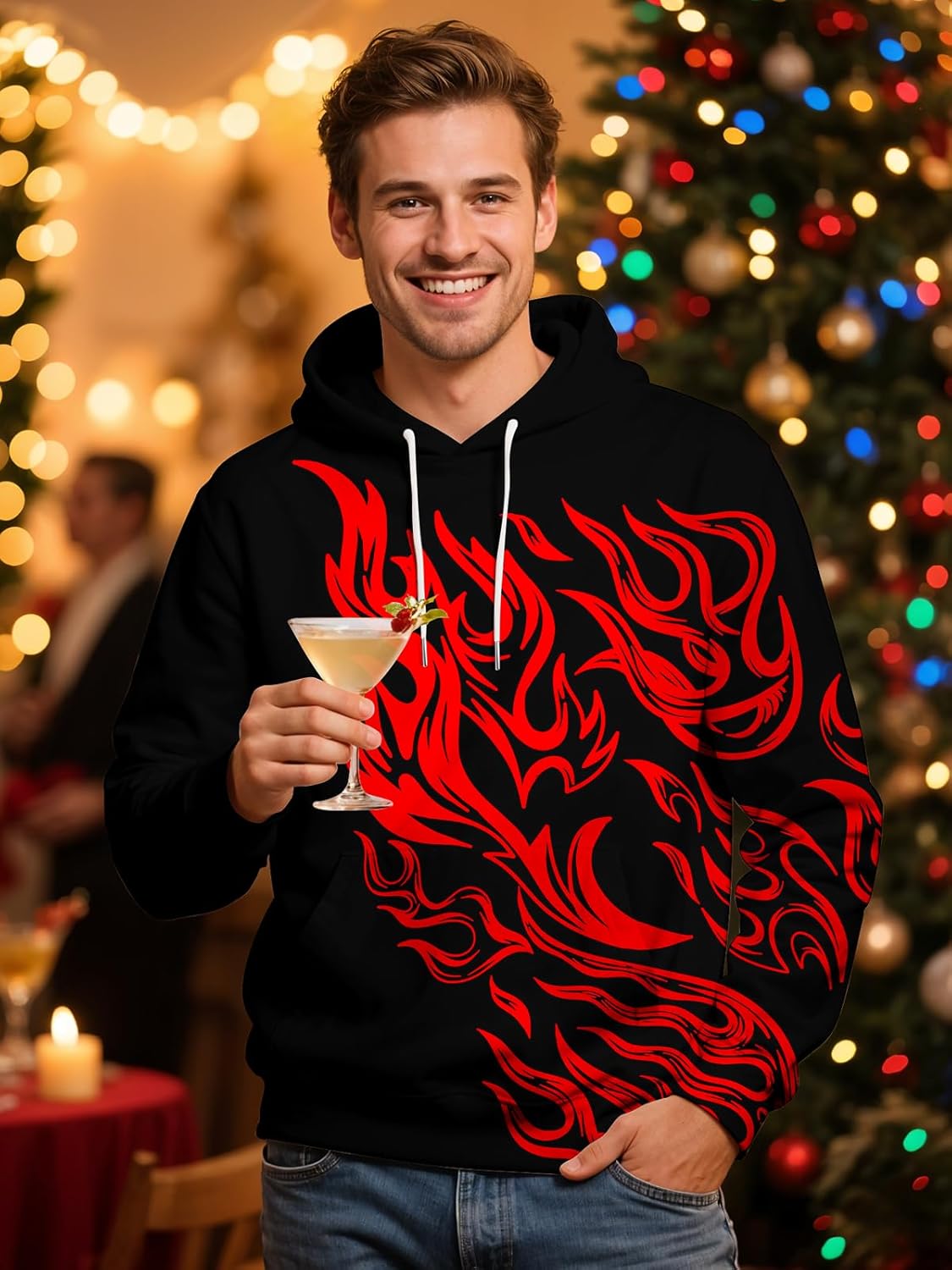 wangstar Mens Graphic Hoodies Pullover Cool Designer Hoodies for Men for Gen Z Cool Anime Funny Sweatshirts - Image 7