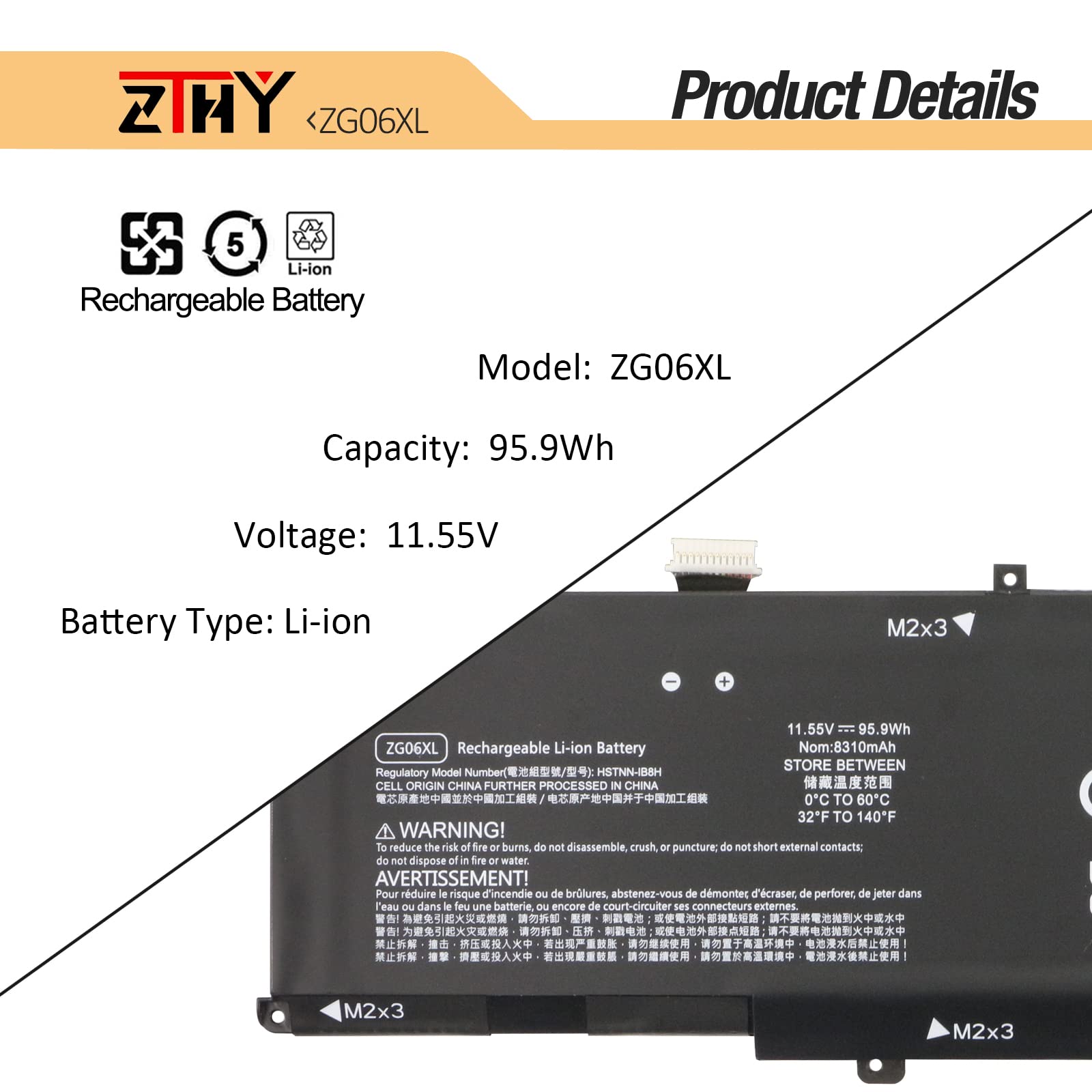 Amazon.com: ZTHY ZG06XL Laptop Battery Replacement for HP