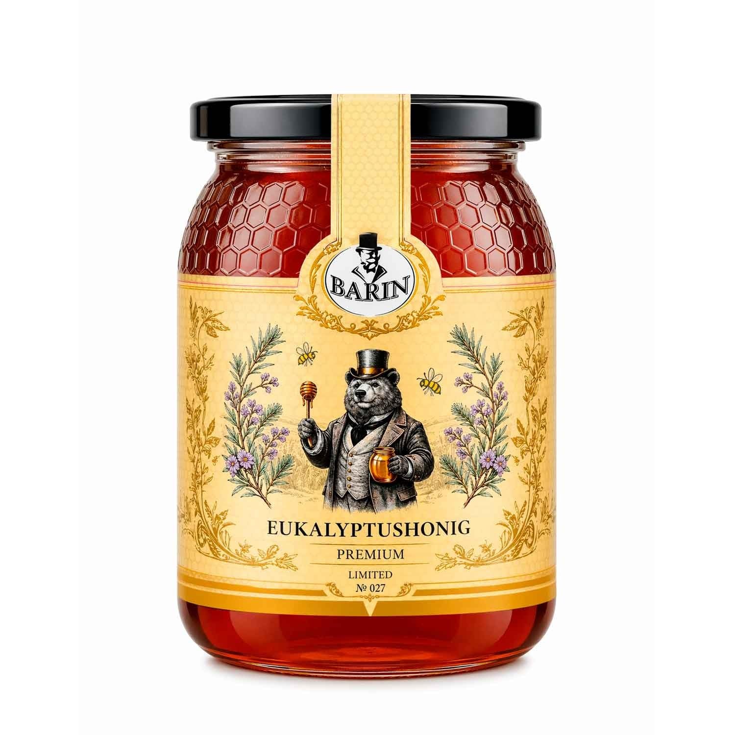 BARIN Honig Probierset „IMMUNE BOOST“ 3 Sorten Premium Sortenhonig aus Portugal (3 × 500 g) | Orangenblüten-, Eukalyptus- & Kastanienhonig | laborgeprüft, naturbelassen, ohne Zuckerzusatz