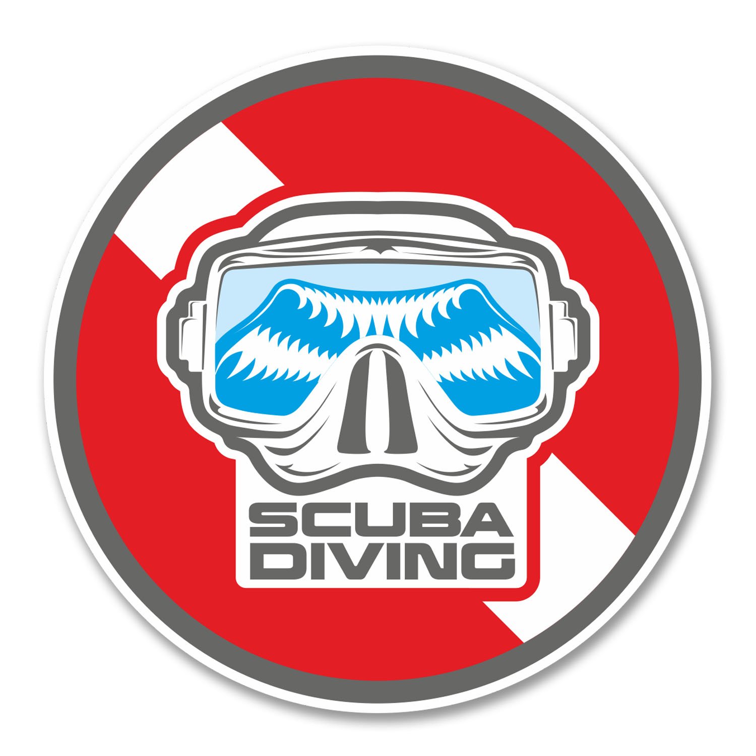 Destinationvinyl Multi 2 X 10Cm Scuba Diver Vinyl Decal Sticker Laptop Diving Fun Club Padi Dive #6277 (10Cm X 10Cm)