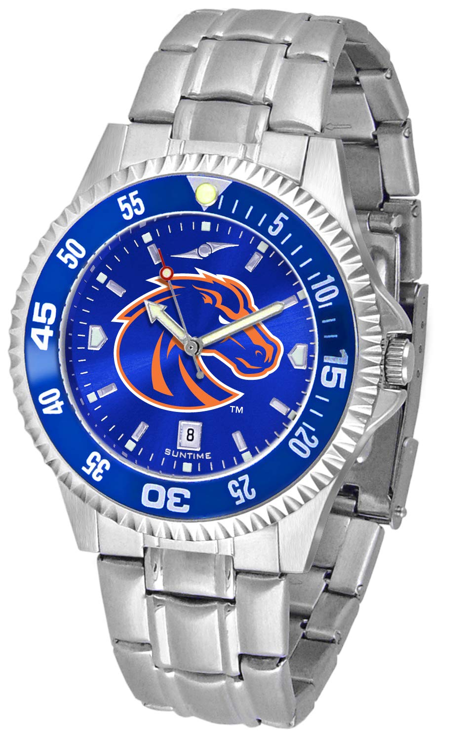 SunTime Men's Competitor 40mm Quartz Watch, 20mm Stainless Steel Strap, Team Color Dial and Bezel