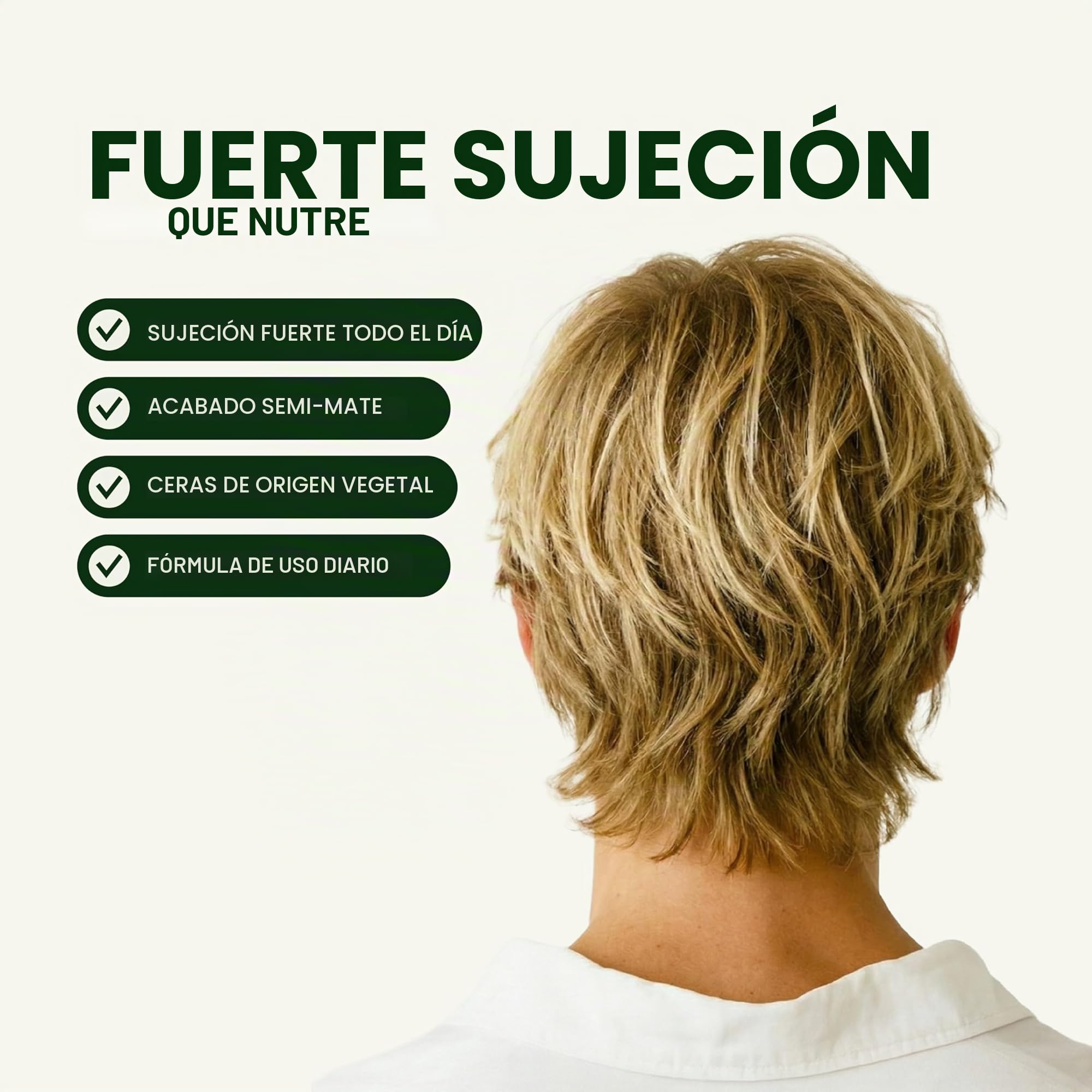 Scandinavian Biolabs Firm Hybrid Clay 90 ml fijación fuerte acabado semimate textura volumen fórmula vegetal soluble en agua