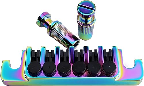 Miniatura 6 de Guyker Pieza trasera de puente de guitarra, vintage TP 6 de los años 70 con pernos e insertos de repuesto compatible con LP Les Paul 6 cuerdas