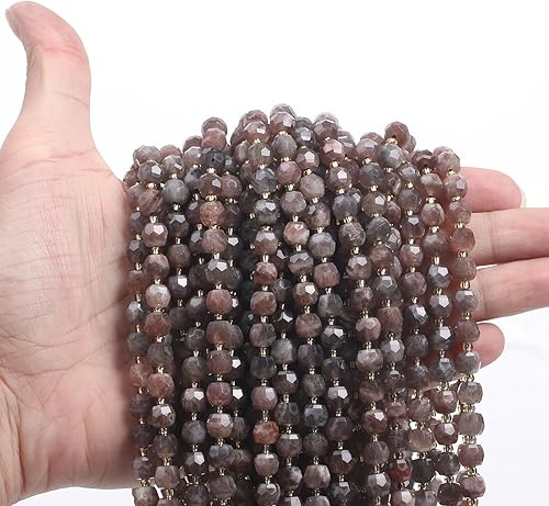 45 cuentas de piedras preciosas naturales para pulseras, collares, aretes, fabricación de cuentas de piedra curativa de 0.315 pulgadas facetadas de