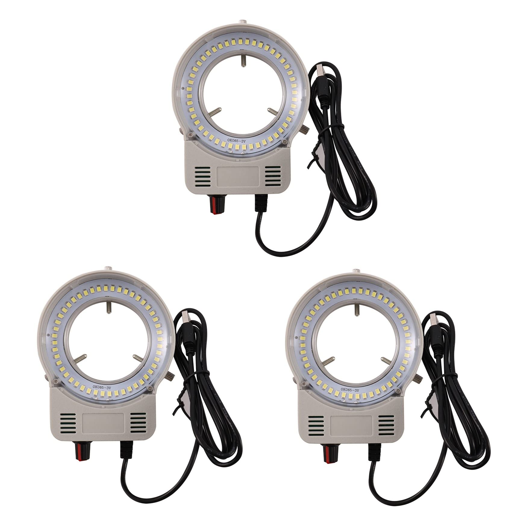 Source lumineuse microscope industriel 48 LED anneau lampe USB 3X - 6
