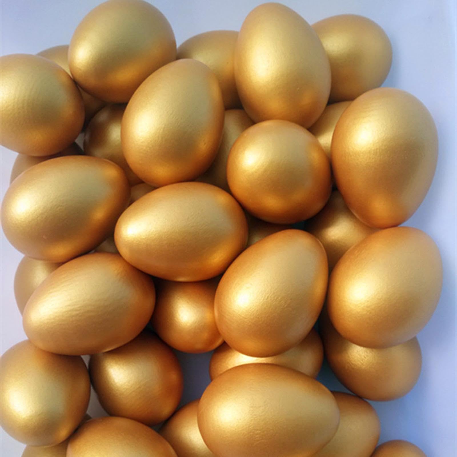 Oshhni 10 Uova di Pasqua Dorate Da Decorare per Feste E Riunioni di Famiglia