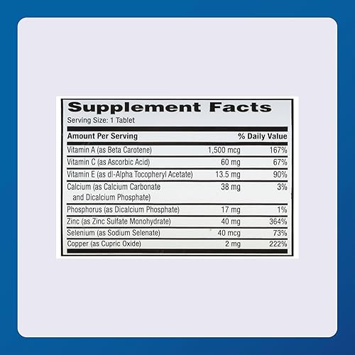 Miniatura 5 de Major ProSight Suplemento vitamínico y mineral, zinc de alta potencia con vitaminas, 60 tabletas (paquete de 1)