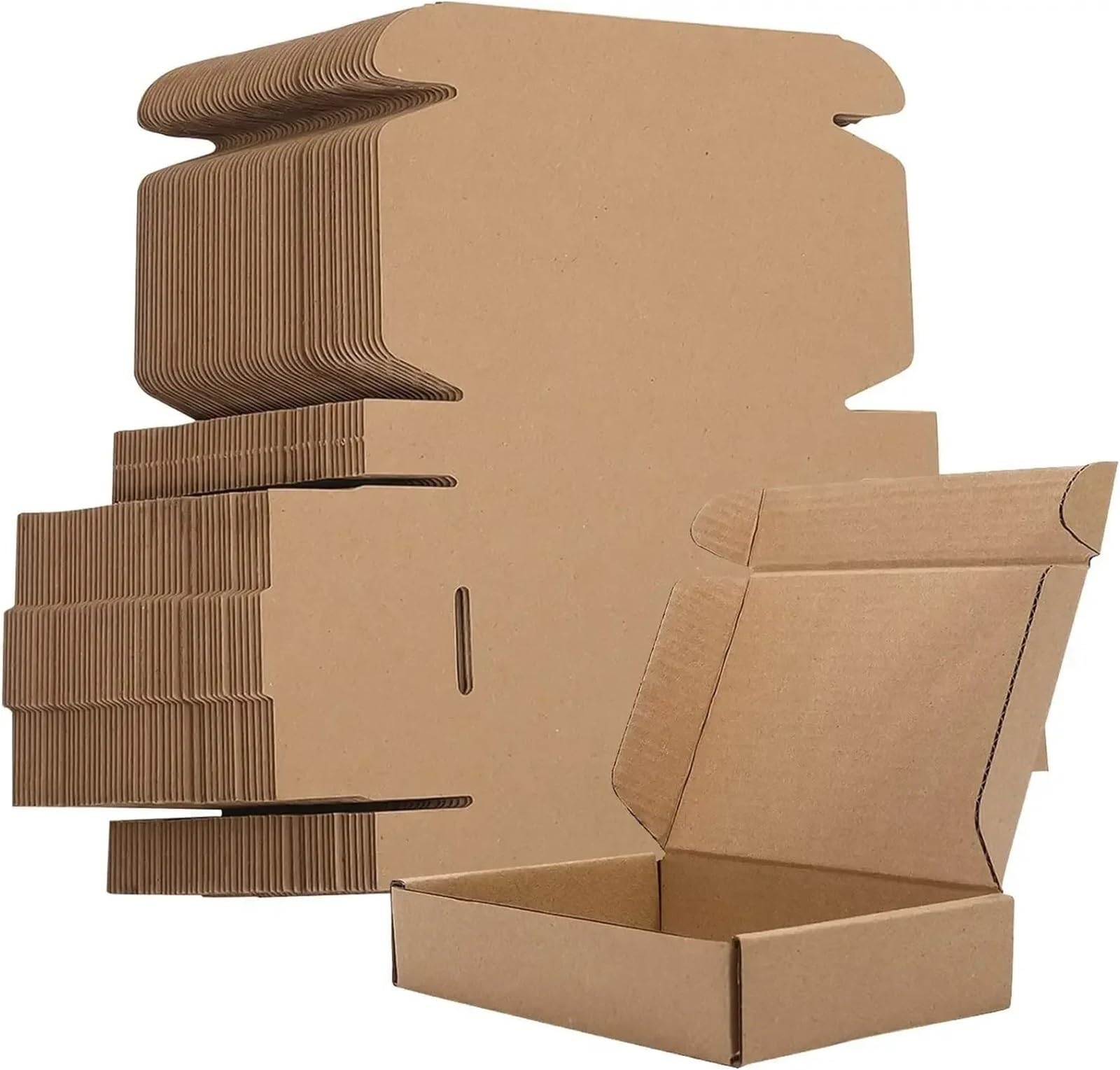 Versand Faltschachtel 10/20 Stück brauner Versandkarton aus Wellpappe | Verpackungsbox for den Versand(20pcs 25x20x7cm)